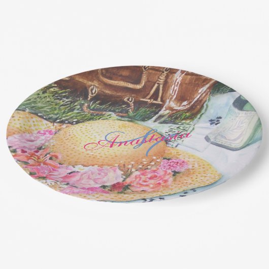 PICNISCHE VOORSTELLEN MONOGRAM PARTIJ PAPIEREN BORDJE (Gekanteld)