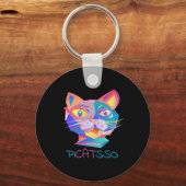 Pico Art Funny Abstract Cat Sleutelhanger (Voorkant)