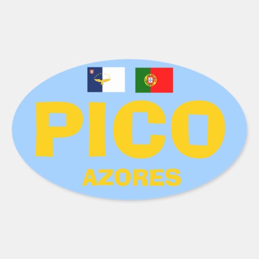 Pico* Azoren Europese stijl Sticker (Voorkant)