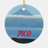 Pico Azoren kerstversiering met panoramiek Keramisch Ornament (Voorkant)
