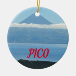 Pico Azoren kerstversiering met panoramiek Keramisch Ornament