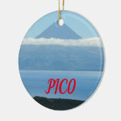 Pico Azoren kerstversiering met panoramiek Keramisch Ornament (Links)