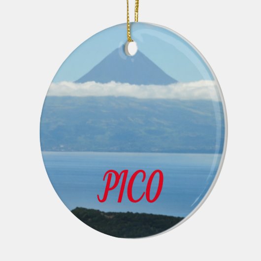 Pico Azoren kerstversiering met panoramiek Keramisch Ornament (Links)