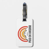 Pico de Orizaba Mexico Bagagelabel (Achterkant verticaal)