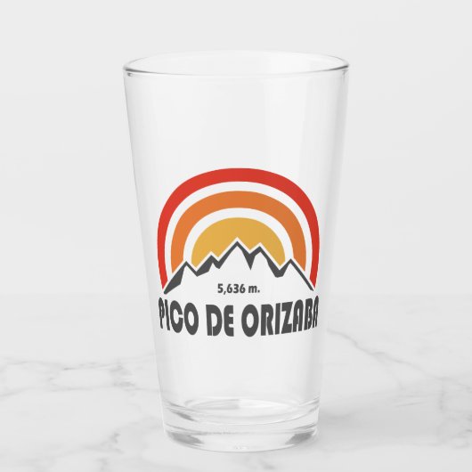 Pico de Orizaba Mexico Glas (Voorkant)