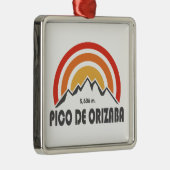 Pico de Orizaba Mexico Metalen Ornament (Rechts)