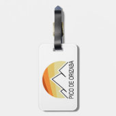 Pico de Orizaba Mexico Retro Bagagelabel (Achterkant verticaal)