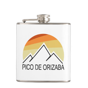 Pico de Orizaba Mexico Retro Heupfles