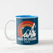 Pico de Orizaba Mexico Sun Eagle Tweekleurige Koffiemok (Links)