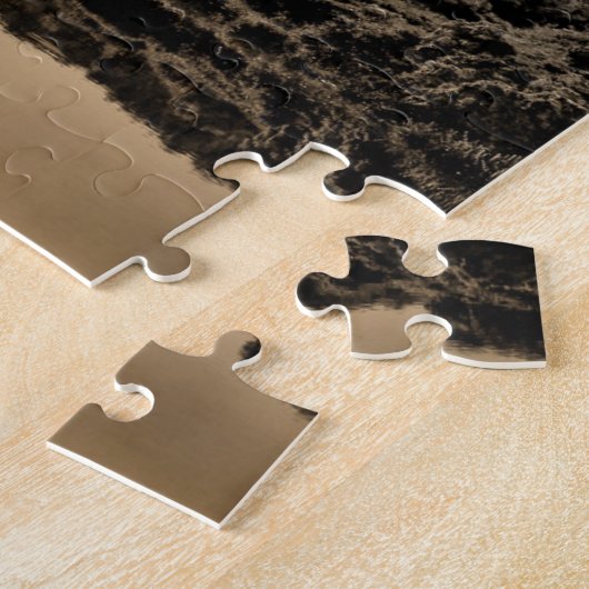 Pico de Orizaba uit het meer van Achichic in Puebl Legpuzzel (Zijkant)