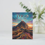 Pico do Fogo Kaapverdië Briefkaart (Staand voorkant)