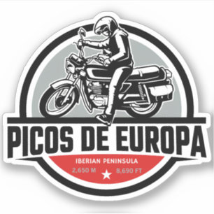 Picos de Europa Spaanse Cantabrische Gebergte Moto Sticker