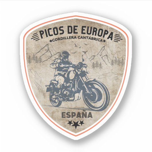Picos de Europa Spaanse Cantabrische Gebergte Sticker (Voorkant)