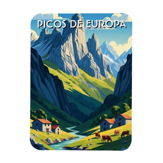 PIcos de Europa Spain Travel Magneet (Verticaal)
