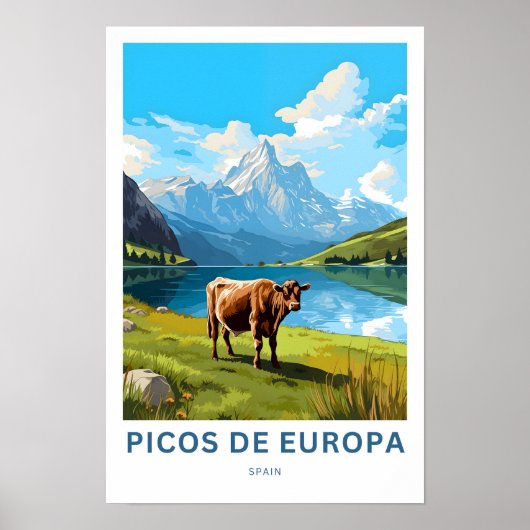 Picos de Europa Spanje Reisprint Poster (Voorkant)