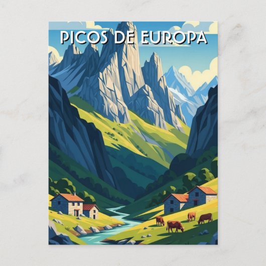 PIcos de Europa Spanje Reizen Briefkaart (Voorkant)
