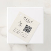 Pics gebeuren! Foto, QR-code, bruiloft Bedankjes Labels (In situ)