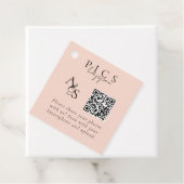 Pics gebeuren! Foto, QR-code, bruiloft Bedankjes Labels (In situ)