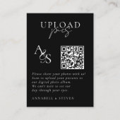 Pics gebeuren! Foto, QR-code, bruiloft Informatiekaartje (Voorkant)