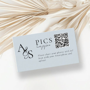 Pics gebeuren! Foto, QR-code, bruiloft Informatiekaartje