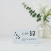 Pics gebeuren! Foto, QR-code, bruiloft Informatiekaartje (Staand voorkant)