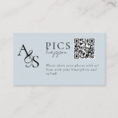 Pics gebeuren! Foto, QR-code, bruiloft Informatiekaartje (Voorkant)