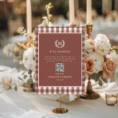 PICS GEBEUREN! QR Code Bruin Gingham Wedding Galle
