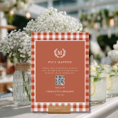 PICS GEBEUREN! QR Code Bruin Gingham Wedding Galle