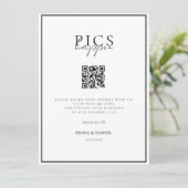 PICS GEBEUREN! QR Code Witte Trouwgalerij (Staand voorkant)