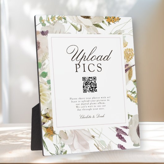 PICS HAPPEN! Moderne Lente Bruiloft QR Code Galler Fotoplaat