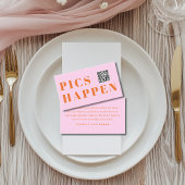 Pics happen! Photo, QR-Code, Wedding Informatiekaartje
