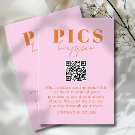 Pics happen! Photo, QR-Code, Wedding Informatiekaartje