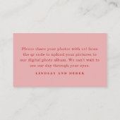 Pics happen! Photo, QR-Code, Wedding Informatiekaartje (Achterkant)