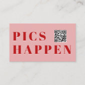 Pics happen! Photo, QR-Code, Wedding Informatiekaartje (Voorkant)