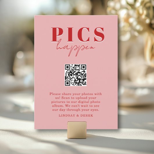 PICS HAPPEN! QR Code Blush Rode Trouwgalerij