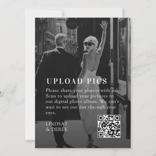 PICS HAPPEN!QR Code Bold Trending Photo Wedding (Voorkant)