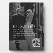 PICS HAPPEN!QR Code Bold Wedding Photo Gallery Fotoplaat (voorkant)