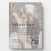 PICS HAPPEN!QR Code Bold Wedding Photo Gallery Fotoplaat (voorkant)