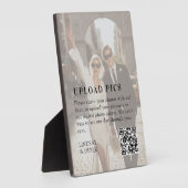 PICS HAPPEN!QR Code Bold Wedding Photo Gallery Fotoplaat (Zijkant)