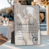 PICS HAPPEN!QR Code Bold Wedding Photo Gallery Fotoplaat