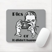 Pics of het gebeurde niet Retro Muismat (Met muis)