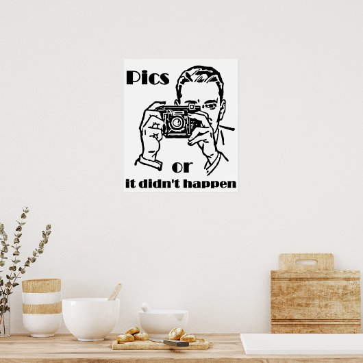 Pics of het gebeurde niet Retro Poster (Keuken)