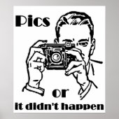 Pics of het gebeurde niet Retro Poster (Voorkant)