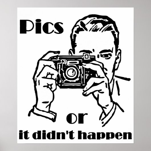 Pics of het gebeurde niet Retro Poster (Voorkant)