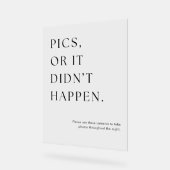 Pics of het gebeurde niet wegwerp camera bruiloft acryl bord (Hoek)