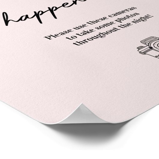 Pics of het gebeurde niet wegwerp camera bruiloft poster (Hoek)