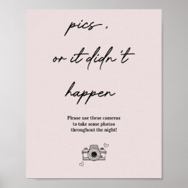 Pics of het gebeurde niet wegwerp camera bruiloft poster