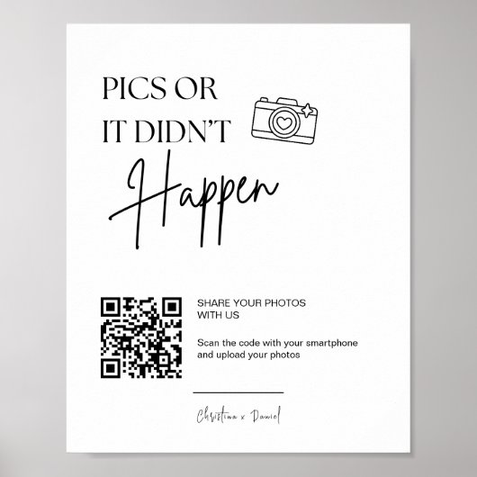 Pics of het gebeurde niet wegwerp camera bruiloft poster (Voorkant)
