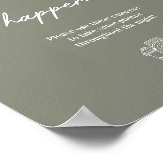 Pics of het gebeurde niet wegwerp camera bruiloft poster (Hoek)