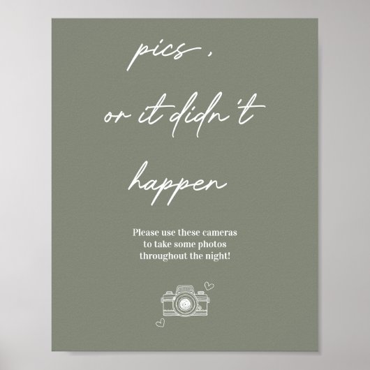 Pics of het gebeurde niet wegwerp camera bruiloft poster (Voorkant)